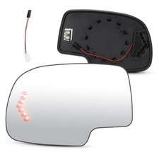 Driver Left Side Heated Mirror Glass with Turn Arrow Signal Driver Side Left