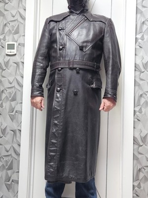 TOM GRUAT×ARCH / M.N JACKET 1920’s sizeM Gelmok 1920's Full Length Leather Trench Coat for Aviation or