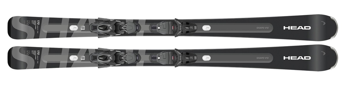 Head Shape e-V10 SW All-Mountain Skis, 156cm w/ PR 11 GW 90 BLK