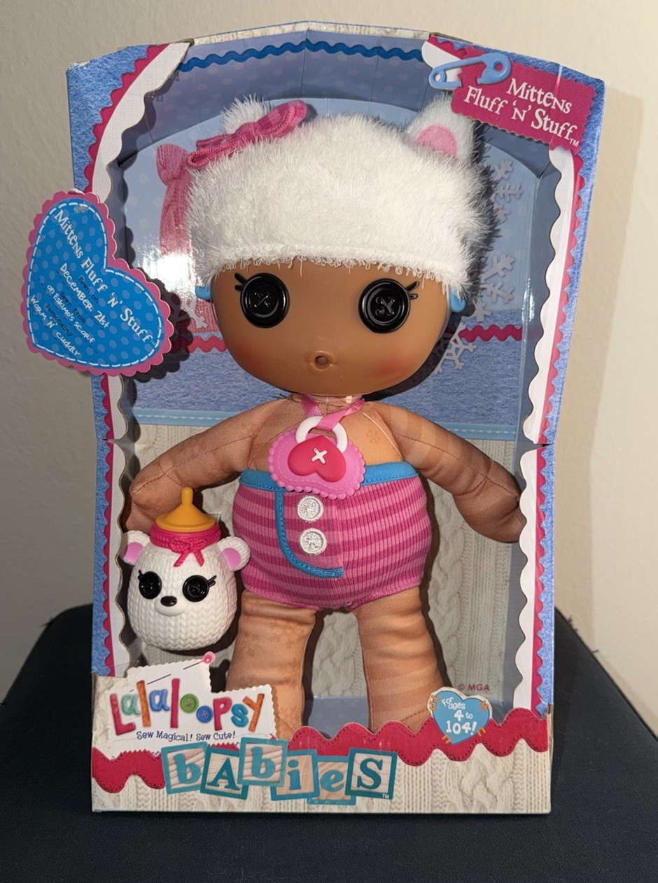 Lalaloopsy Babies Mittens Fluff Stuff Doll with Plastic Head