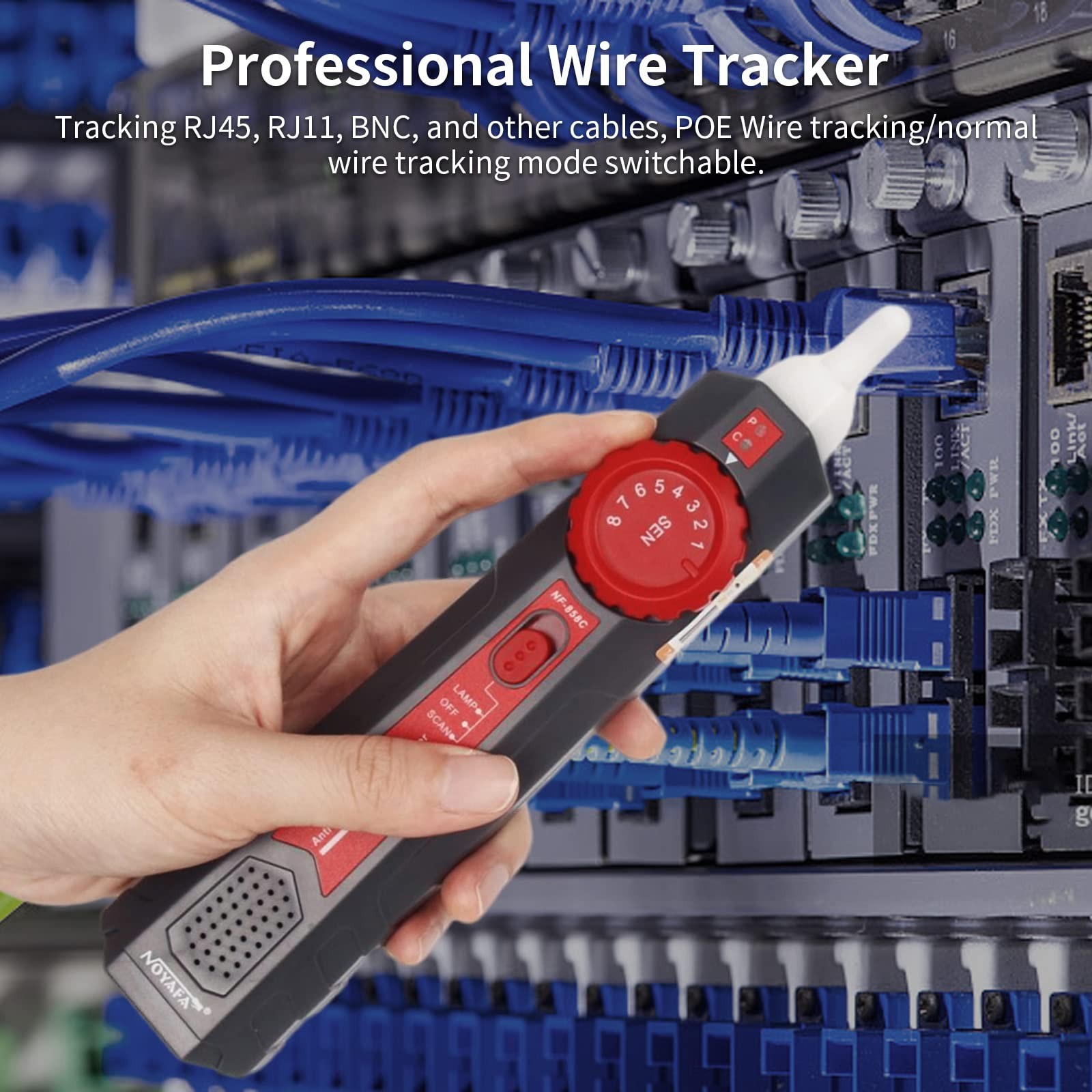 Network Cable Tester with 10mW Visual Fault Locator, RJ11 RJ45 Ethernet Cable...