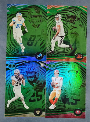 2023 Illusions Football EMERALD Trophy Parallels You Pick - 2 Card Minimum