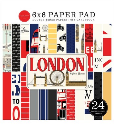 Carta Bella LONDON 6x6 Paper Pad 24pc Scrapbook