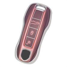 Smart Key Fob Case Cover Compatible with 911 Cayenne Panamera TAYCAN 3 4 Button