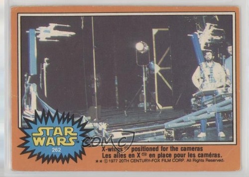 1977 OPC Star Wars #262 X-wings positioned for the cameras