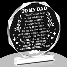 To My Dad Acrylic Plaque, Father Birthday Gift Appreciation Plaque Dad 