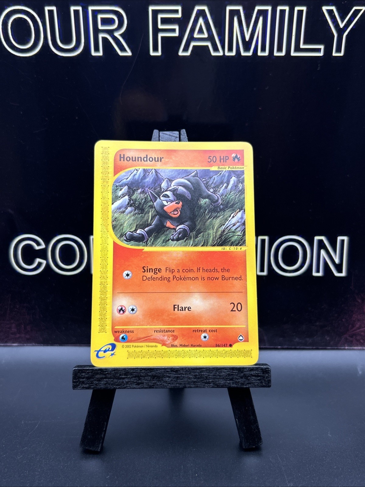 Pokemon Card Houndour 86/147 Regular Aquapolis Common 2002 NM