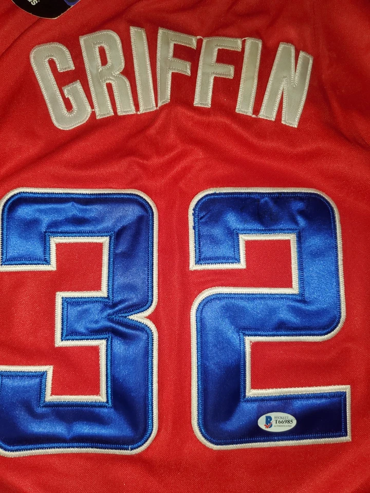 Camiseta Adidas Clipper firmada por Blake Griffin de Los Ángeles AUTO BAS pegatina talla 54 Foto 2 de 4