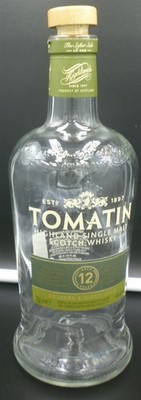 COLLECTIBLE EMPTY BOTTLE TOMATIN SINGLE MALT SCOTCH 12 YEARS WHISKEY