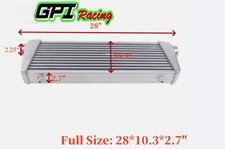 2.25 Universal 28x10x3 Fmic Front Mount Turbo Intercooler Aluminum 2.25 Universal 28x10x3 Fmic Front Mount Turbo Intercooler Aluminum