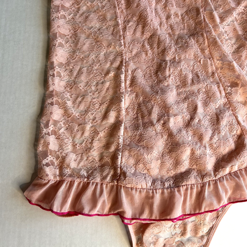 Jessica Simpson 2PC Babydoll Lingerie NWT Pink Ruffle Back Camisole Thong Sz 2XL - Picture 17 of 24