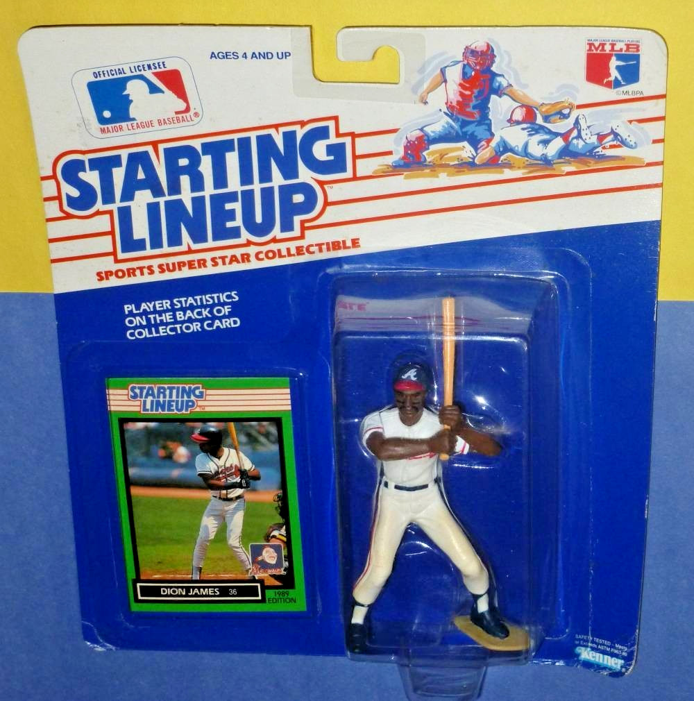 1989 DION JAMES Atlanta Braves Rookie #36 sole Starting Lineup MLB scarce