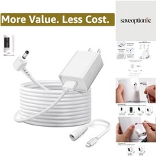 Power Adapter Charger Cord Compatible with Ring Stick Up Cam Battery/Plug-in ...
