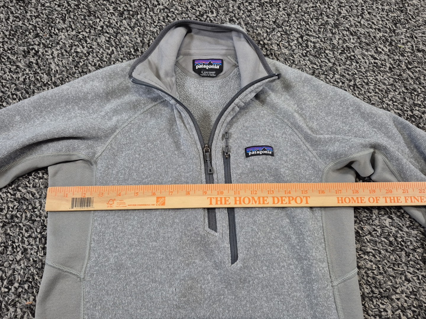 Patagonia Jacket Men's Small Gray Heather Fleece Better Sweater Quarter Zip thumbnail 4