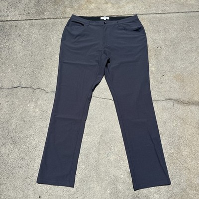Mott & Bow 5 Pocket Travel Chino Pants Granite Gray Mens 38x32 Stretch Comfort