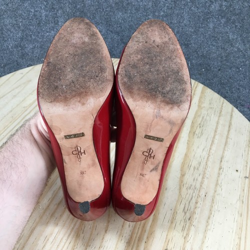 Cole Haan Shoes Womens 8C Pumps Red Slip On Round Toe Casual Stiletto Heels - Picture 15 of 21