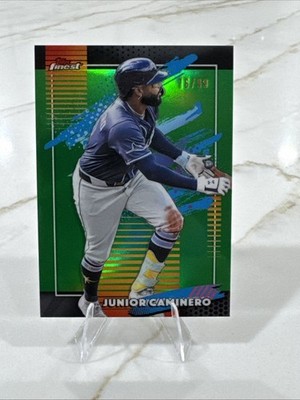 2026 Topps Finest Uncommon Green Junior Caminero 16/99 Tampa Bay Rays 