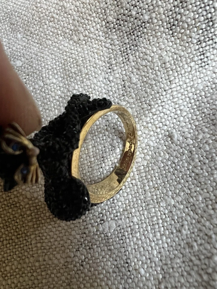 Anillo Kate Spade gato negro raro Foto 3 de 4