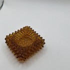 Fenton Square Amber Hobnail Glass — photo 2