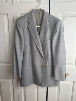Lanvin Men's 46 Wool Blend Blazer Tan Sports Jacket USA Made