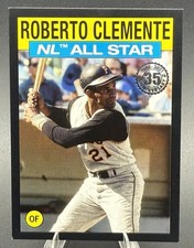 2021 Topps Series 2 1986 All Stars Black #86AS-20 Roberto Clemente /299 HOF