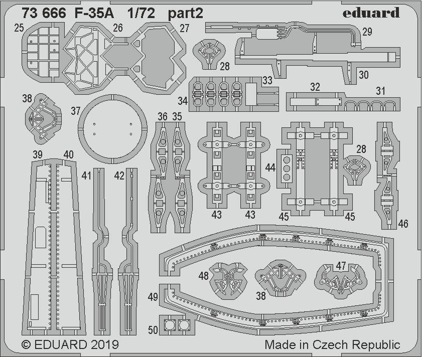 Eduard Accessories 73666 1:72 - F-35A For Academy - New