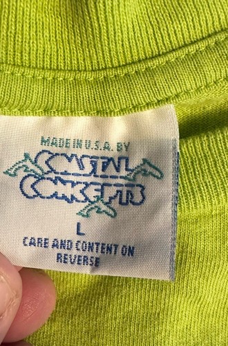 Vtg Coastal Concepts Crop T-Shirt Top Wrigley’s Double Mint Gum Sz L Green USA - Picture 3 of 7