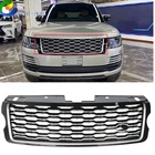 For Range Rover L405 Vogue 2013-17 Front Bumper Upper Grill Grille Black+Chrome