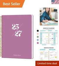 Motivational 2- Monthly Calendar Planner: July 2025 - June 2027, Purple
