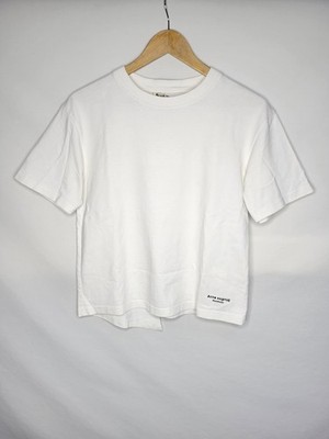 Acne Studios Women's Short Sleeve Tshirt Size XXS Relaxed Fit White Black Stripe