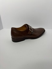 Johnston Murphy Leather McClain Monk Strap Brown Men's Shoes Size 9M New