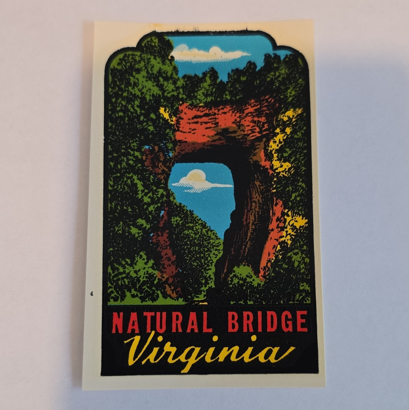 Natural Bridge Virginia State Sticker Decal - Natural Bridge Souvenir Sticker