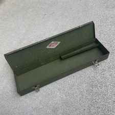 Vintage S-K Tools 3/8" Dr Green Metal Socket Set Case Box Sherman Klove SK USA