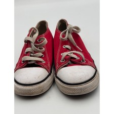 Converse Chuck Taylor All Star Low Top Red Canvas Infant Sneakers Size 10 7J236