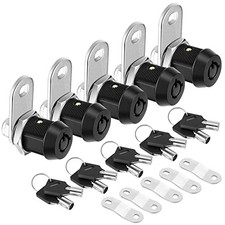 5 Pack Cabinet Lock with Keys, 5/8'' Heavy Duty Tubular Cam Lock for RV