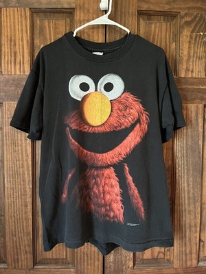 Vintage Elmo Shirt Mens Size XL Shadow Spellout Jim Henson 90s Single Stitch