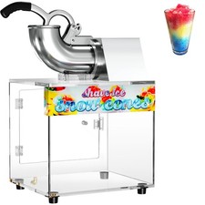 48L Snow Cone Machine, 500LB/H Commercial Shaved Ice Machine for Snow Cones, ...