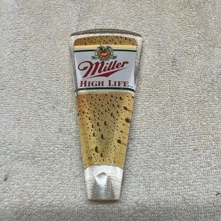 Vintage Miller High Life Beer Tap Handle 5.5" Clear Acrylic Lucite