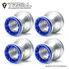 TRLX004458EJR ALUMINUM WHEEL SET FOR MINI LMT SILVER/BLUE