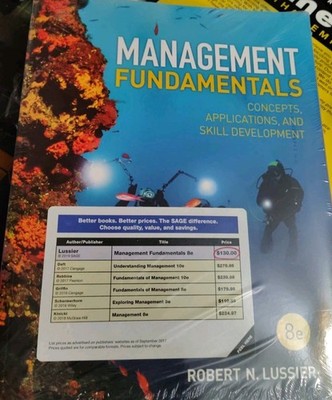 Management Fundamentals: Concepts, Applications, and Skill - New In Plastic 