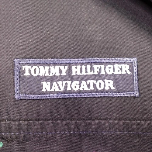 Vintage Tommy Hilfiger Shirt Mens Large Navy Coastal Navigator 48 Nautical 90s image 10