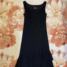 S.L FASHIONS Womens Black Evening Dress Size Medium (see description)