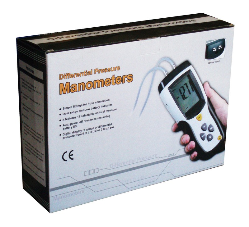 DT-8890 Differential Air Pressure Gauge Manometer Data Logger Meter Tester NEW !