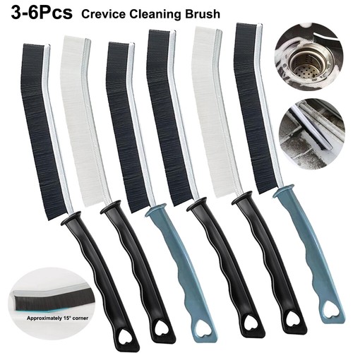 3/6x Multifunctional hard bristle Recess Crevice Brush House Gaps-Cleaning Tool - Picture 2 of 25