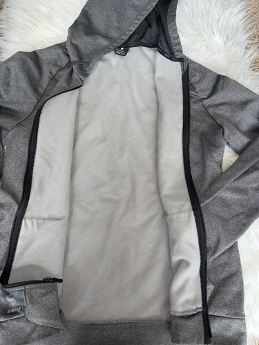 Nike "Just Do It" kids sz. L gray zip classic hoodie. **Runs Large** - Picture 4 of 10