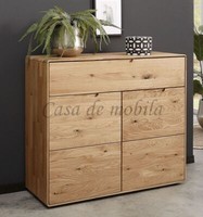 Kommode 2 TüRig Gose 100X91X40Cm Wildeiche Massiv Natur GeöLt Anrichte Sideboard