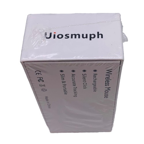 Uiosmuph Wireless Mouse USB Rechargeable Silent Optical Tracking Slim White New - Picture 6 of 6
