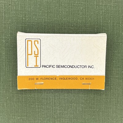 Pacific Semiconductor Inc. Inglewood California Rare Vintage Matchbook Unstruck