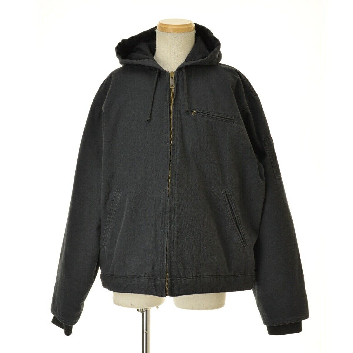 Supreme X THRASHER 24AW Hooded Work Jacket Black Cotton Size Supreme X THRASHER 24AW Hooded Work Jacket Black Cotton Size