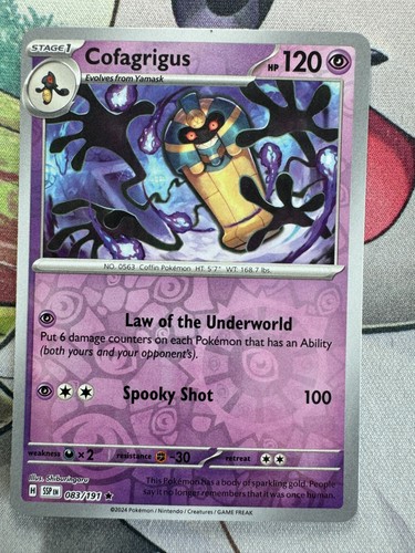 Cofagrigus Reverse Holo English Pokemon TCG BKCE964